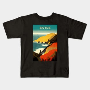 Big Sur Retro Travel Kids T-Shirt